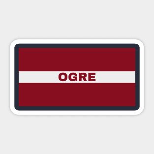 Ogre City in Latvian Flag Sticker